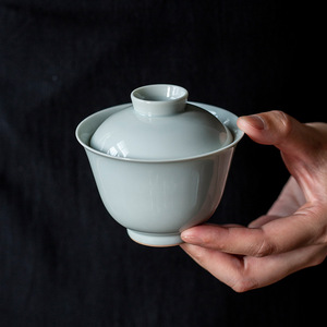 Gaiwan Porcelain Three Piece Covered <b>Tea</b> Bowl With Lid Handheld For Kung Fu <b>Tea</b> <b>Set</b> - Product Image 1