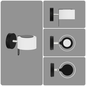 Lampe murale moderne minimaliste en métal d'intérieur Vietnam Lumetal IP20 3000K (blanc chaud) LED avec bouton de commande de disposition automatique AC 100V-240V - Product Image 1