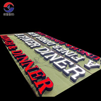 Centre commercial, chaîne de magasin, panneau avant 3D, canal de mot intérieur et extérieur, panneau de lettre led acrylique personnalisé