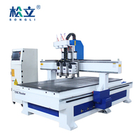 Máquina de Corte CNC 1325, Máquina de Grabado de Madera ATC con Múltiples Husillos, Router CNC de Tres Procesos