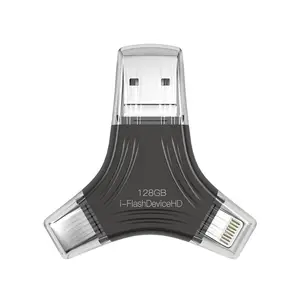 Высокоскоростные флеш-накопители USB 128 4 в 1 32 Гб 64 Гб 256 ГБ 3,0 Гб