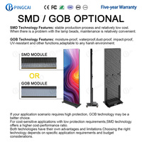 Gob P1.5 Taşınabilir Katlanabilir Led Poster Totem Ekran İç Mekan Dijital Katlanır Led Ekranlar Banner Video Duvarı