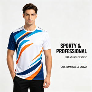 Wholesale <b>Polyester</b> Design Your Own Full All Over Print Running Sporty <b>Tshirt</b> Dry Fit T Shirt Custom logo Sublimation T-Shirt - Product Image 1