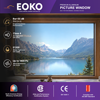 Fenêtre EOKO certifiée NFRC résistante aux ouragans, avec revêtement anti-UV, vitrage insonorisé, fenêtre arquée pour nouvelle construction