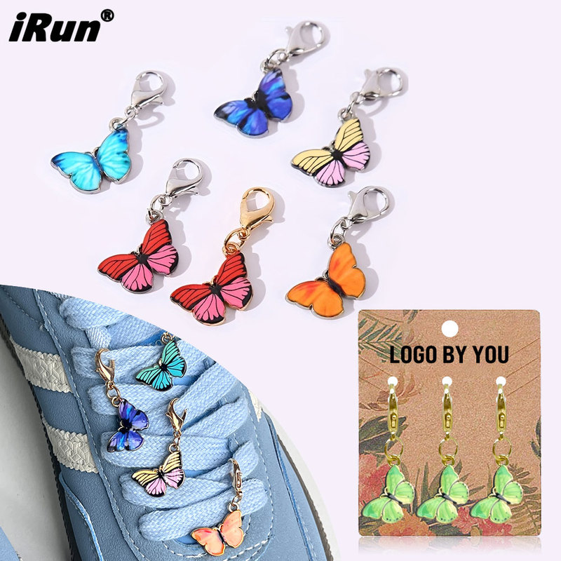 IRun Personalized Custom Enamel Butterfly Shoelaces