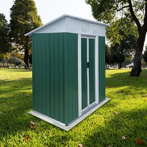 <span class=keywords><strong>Abri</strong></span> <span class=keywords><strong>de</strong></span> <span class=keywords><strong>jardin</strong></span> extérieur <span class=keywords><strong>de</strong></span> haute qualité 5FTx3FT, <span class=keywords><strong>design</strong></span> à <span class=keywords><strong>toit</strong></span> <span class=keywords><strong>plat</strong></span>, en métal, pour le rangement des outils <span class=keywords><strong>de</strong></span> <span class=keywords><strong>jardin</strong></span> et des équipements <span class=keywords><strong>de</strong></span> jardinage dans la cour. - Product Image 6