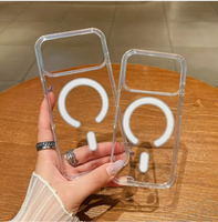 Nouvel arrivage en gros clair magnétique téléphone Casr pour iPhone 17 Air Pro Max Transparent original aimant étuis pour iPhone 16 15 14