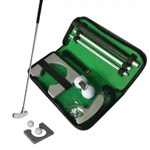 Großhandel langlebiges tragbares Aluminium Golf Geschenk-Set Rechtshand-Golf-Putter-Set-Kit für Indoor-Office-Praxis