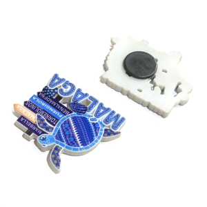 Imán <span class=keywords><strong>de</strong></span> Refrigerador Personalizado <span class=keywords><strong>de</strong></span> Resina 3D con Diseño <span class=keywords><strong>de</strong></span> Málaga, España, Azulejo Mediterráneo Azul, Tortuga Marina, Gecko, Elefante, Recuerdo - Product Image 5