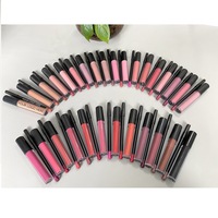 Set de Lápiz Labial Mineral al por Mayor MLM, Logotipo Personalizado, Larga Duración, Vegano, Marca Privada, Lápiz Labial Líquido Mate con Delineador de Labios