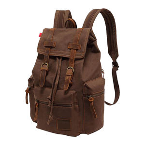 Muzee Vintage Sac à dos de voyage antivol pour hommes Sac à dos décontracté en toile lavée - Product Image 4