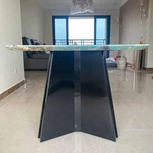 Meubles de salle à manger de luxe pour la maison <span class=keywords><strong>Table</strong></span> de salle à manger <span class=keywords><strong>rectangulaire</strong></span> moderne pour 6 <span class=keywords><strong>personnes</strong></span> <span class=keywords><strong>Table</strong></span> de dîner en marbre au design de luxe avec chaise - Product Image 6