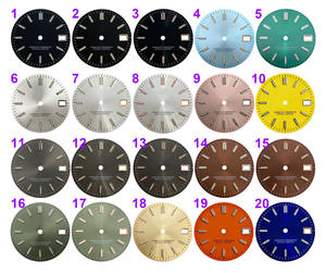 Cadran de Montre-Bracelet Sans Logo pour Boîtier NH35, Impression Personnalisée, Simple et Classique, en Cuivre avec Effet Soleillé, Vert Lumineux, Diamètre de 28,5 mm - Product Image 6