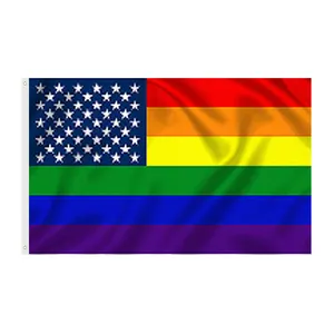 Wholesale LGBT Flag Cheap Outdoor Lesbian Transgender LGBT Flags LGBTQ Gay Pride Rainbow Flag