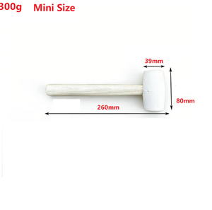 Martillo de Techo Blanco, Ligero y Duradero, para Bricolaje, con Mango de Madera y Cabeza de Goma, Personalizable con Soporte OEM, para Jardín y Agricultura - Product Image 3