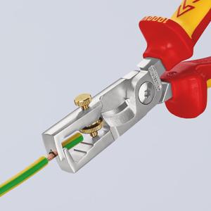 KNIPEX 13 66 180 T StriX®Pelacables de aislamiento con cizallas para cables aislados con agarres multicomponentes, VDE-probados con integración - Product Image 3