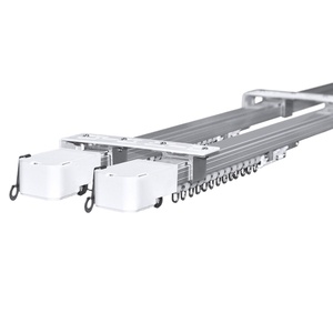 Rail de rideau électrique moderne personnalisable super silencieux compatible Tuya WiFi/Zigbee pour maison intelligente, en aluminium - Product Image 2