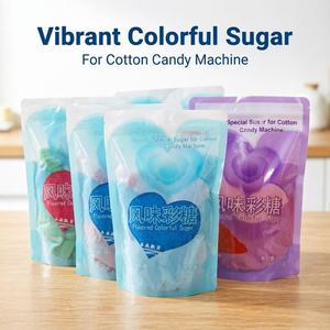 Azúcar de Algodón de <span class=keywords><strong>Colores</strong></span>, Azúcar Glaseado Sólido Multicolor, Variedad de <span class=keywords><strong>Sabores</strong></span> Dulces para Máquina de Algodón de Azúcar, Decoración de Repostería - Product Image 3