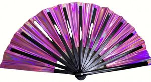 Ventilateur de 33 cm (13 pouces) en gros avec poignée en bambou noir et PVC transparent – Idéal pour les promotions et événements - Product Image 5