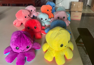 Peluche de <span class=keywords><strong>Pulpo</strong></span> <span class=keywords><strong>Reversible</strong></span> de 20 cm con Relleno de Algodón PP - Product Image 5