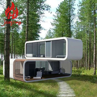Maison capsule de luxe préfabriquée de 40 pieds avec 3 chambres, design moderne, construction en acier, énergie solaire, pour usage scolaire et commercial