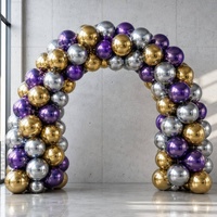 Lot de 50 ballons métalliques chromés en latex 100% pour anniversaire, Noël, mariage, décoration de fête, 12 pouces
