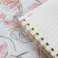 Bloc de Notas de Papel Suelto con Espiral Floral Whispers Bloom, 100gsm, A4, Impresión de Lirios Rosas, 100 Hojas, Regalo para Mujeres, Oficina, Escuela, Papelería