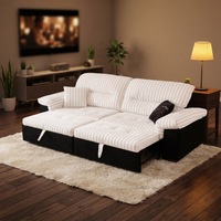 Nordisches Komfortables Stoffsofa 3-Sitzer Faltbar Platzsparend Modernes Wohnzimmer Schlafsofa für Apartments und Hotels