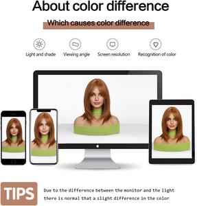 Esmee Perruques courtes droites rouges naturelles résistantes à la chaleur pour femmes - Product Image 6