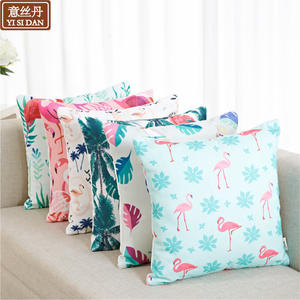 ยี่ ซี ด่าน หมอนอิงตกแต่งลายฟลามิงโก รูปทรงสี่เหลี่ยม ซักได้ สำหรับโซฟา ห้องนอน ตกแต่งบ้าน - Product Image 4