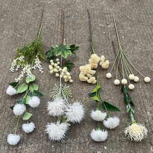 LE-234 Vente en gros 2026 Nouvelles fleurs artificielles blanches pour mariage, Hortensia, Rose, Pivoine pour la décoration extérieure de chemins - Product Image 3