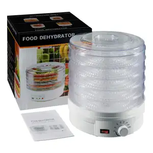 Secador de alimentos de 5 capas con temporizador inteligente, máquina de deshidratación de alimentos, secador de aire