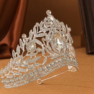 Corona para Concurso de Belleza, Adorno Decorativo para el Cabello con Cristales de Aleación y Diamantes de Imitación, Corona de Boda, Corona de <span class=keywords><strong>Miss</strong></span> Universo para Mujer - Product Image 2