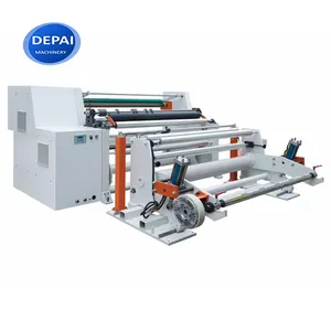 High speed jumbo rolls plastic film roll fabric roll adhesive tape slitting and rewinding machine