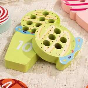 Juguete Educativo para Niños Pequeños, Tablero de Contar con Diseño de Helado, Montessori de Madera - Product Image 6