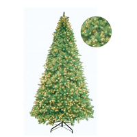 Arbre de Noël Artificiel Professionnel de Luxe à Charnières, Pré-Éclairé, Forme Pleine, Pointes Haute Densité, 1,8m-2,4m, pour Décoration d'Événements