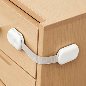 Child Safety Refrigerator Lock White Plastic Cabinet Door Strap Home Protection - Product Image 2