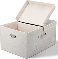 Boîte de rangement pliable carrée en tissu de lin grande capacité, best-seller, pour vêtements, serviettes, jouets ; pour chambres et armoires