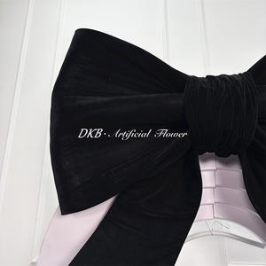 Accessoires pour événements, nœud géant en tissu de soie, grand nœud noir, accepte la personnalisation pour la décoration de toile de fond de mariage - Product Image 4