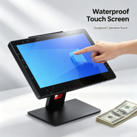 Компактная POS-система 15,6 дюйма с водонепроницаемым сенсорным экраном, все в одном, для магазинов у дома, кассовый аппарат (Mesa Para Caja Registradora)