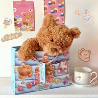 Sac cadeau 3D de la Fête des Enfants avec motifs et logo personnalisés - Motif petit lapin et gâteau - Sac à main pour cadeau d'anniversaire
