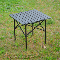 Table de camping carrée en carbone portable de taille personnalisée, pliable, type « egg roll », pour pique-nique, barbecue et randonnée