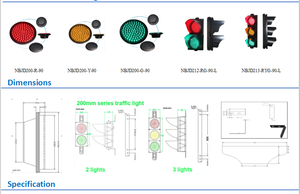 Feux de signalisation routière LED 200 mm avec certification IP65 CE, garantie de 2 ans, feux de signalisation de haute qualité - Product Image 3