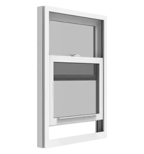 Hot Selling White Color Rectangle Vinyl Single Hung Window with Top Quality Low-E Glass