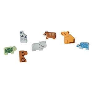 Puzzle 3D pour développer l'intelligence de la petite enfance, thème créatif Forêt, Mer, Animaux d'Australie, blocs à empiler - Product Image 6