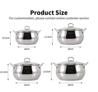 Fabrication 8 pièces cuisine à domicile casseroles de haute qualité ensembles en acier inoxydable ustensiles de cuisine casseroles et poêles ensemble