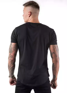 T-shirt de sport personnalisé pour homme, respirant, en jersey tricoté, effet délavé, vente en gros - Product Image 4