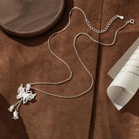 Collier Pendentif S999 en Argent Pur avec Breloque Papillon, Gland et Clochette, Bijou de Luxe Personnalisé pour Femme, Cadeau de Mariage ou de Fête