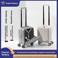 Valise PC unisexe 16 pouces à coque rigide, à roulettes pivotantes, extensible, pour l'embarquement en avion, en néoprène imperméable, antivol, tendance, pour le voyage