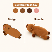 Peluche Caviar Allongée, Personnalisation Professionnelle OEM de Jouets Animaux, Mascotte de Marque Personnalisée, Cadeau d'Anniversaire pour Enfants.